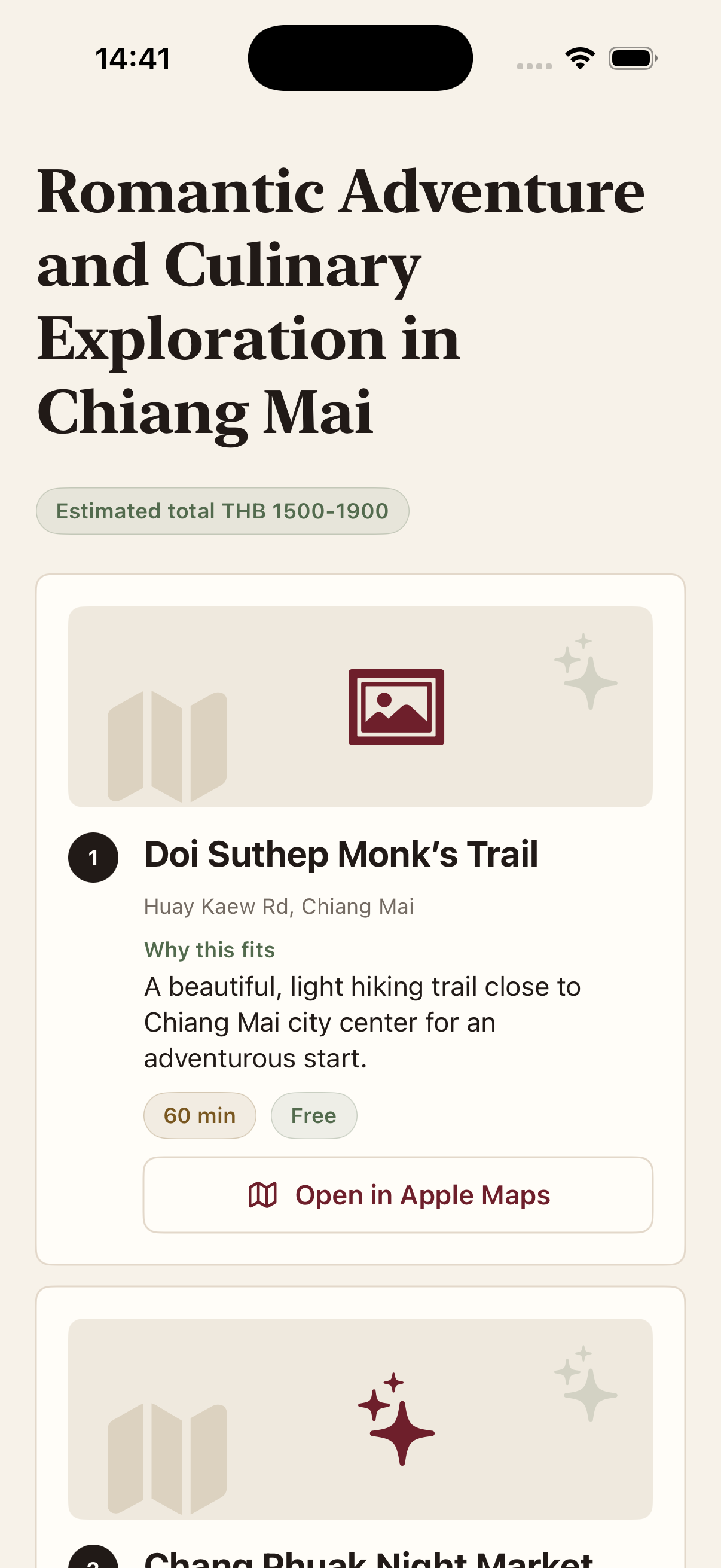 Amora unlocked date plan for a romantic adventure and culinary exploration in Chiang Mai